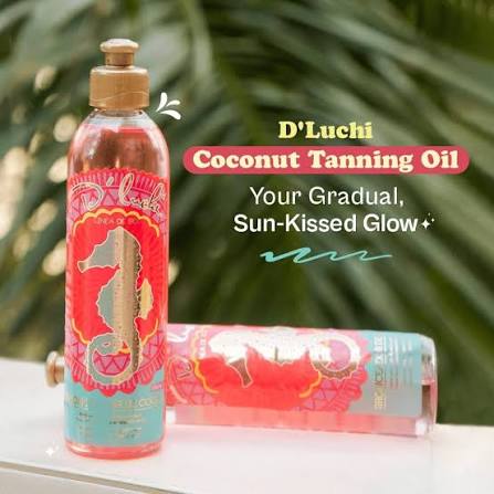 D'Luchi Coconut Tanning Oil 250ml Bronzing Lotion Sun Tan Bronceador de Coco