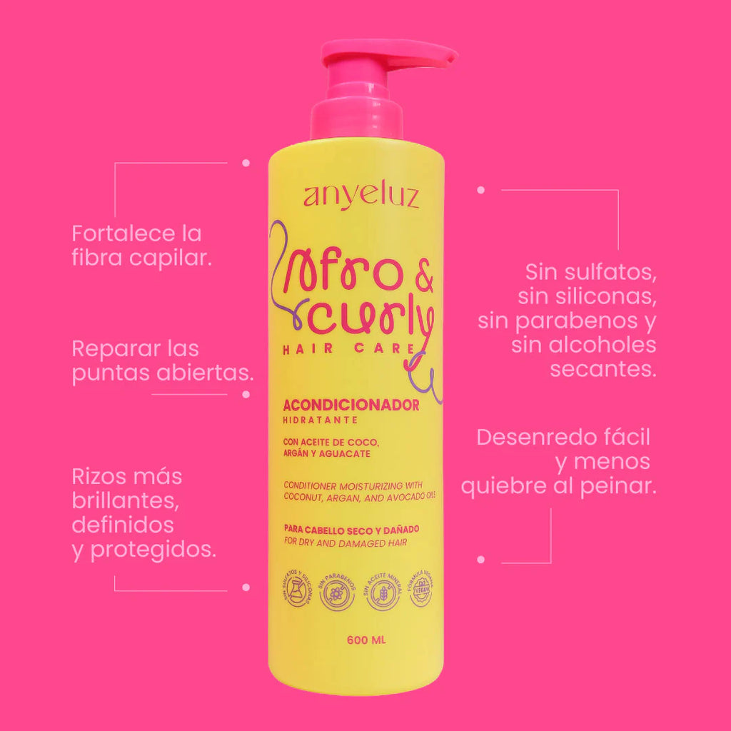 Anyeluz Afro Curly Conditioner 500ml Hydrating Anti Frizz Curl Care