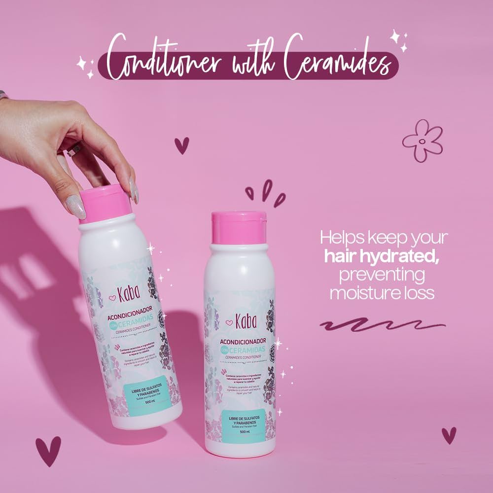 Kaba Ceramide Conditioner 500ml Hair Repair Sulfate Free Acondicionador Ceramidas