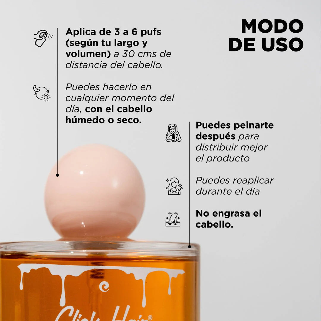 Perfume capilar de miel brillo intenso