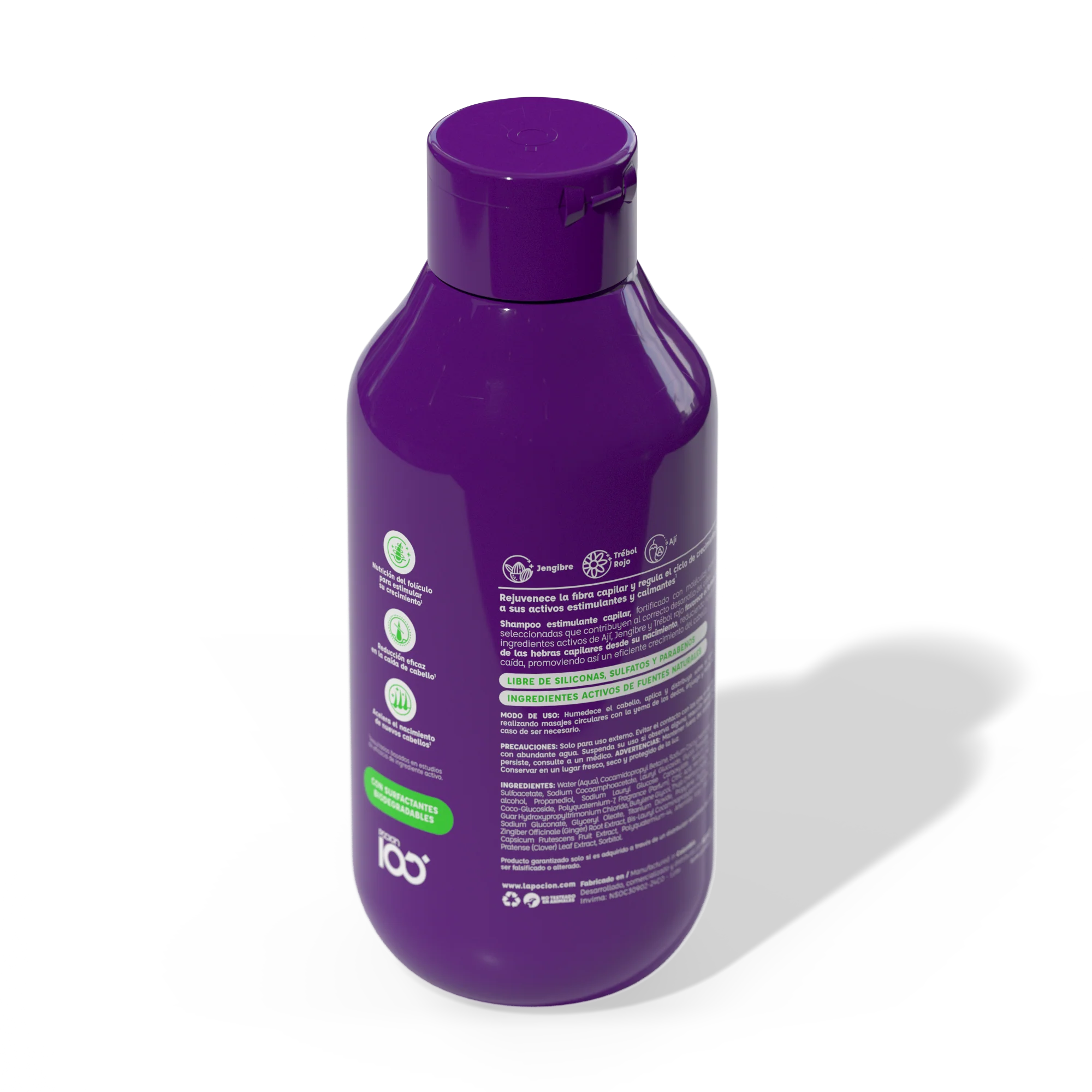 La Pocion Shampoo Crecimiento y Control Caida - Helps with Hair Growth and Care 450 ml